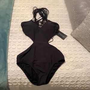Black Cutout Bathing Suite